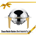 Stainless steel golden chafing dishes/hotel buffet furnace